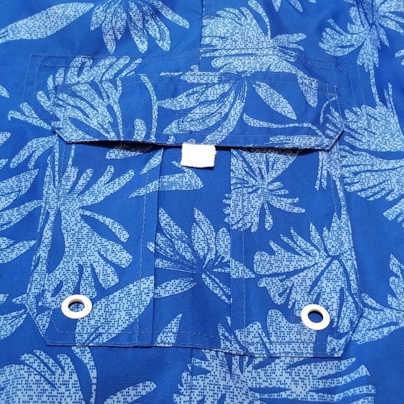 💙OP Mens Large Hibiscus Tugger Swim Trunks - Picture 2 of 5
